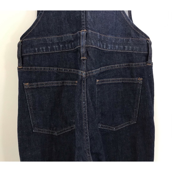 MADEWELL FLEA MARKET FLARE DARK WASH ITALIAN DENIM BLUE OVERALLS SIZE S - Picture 7 of 9